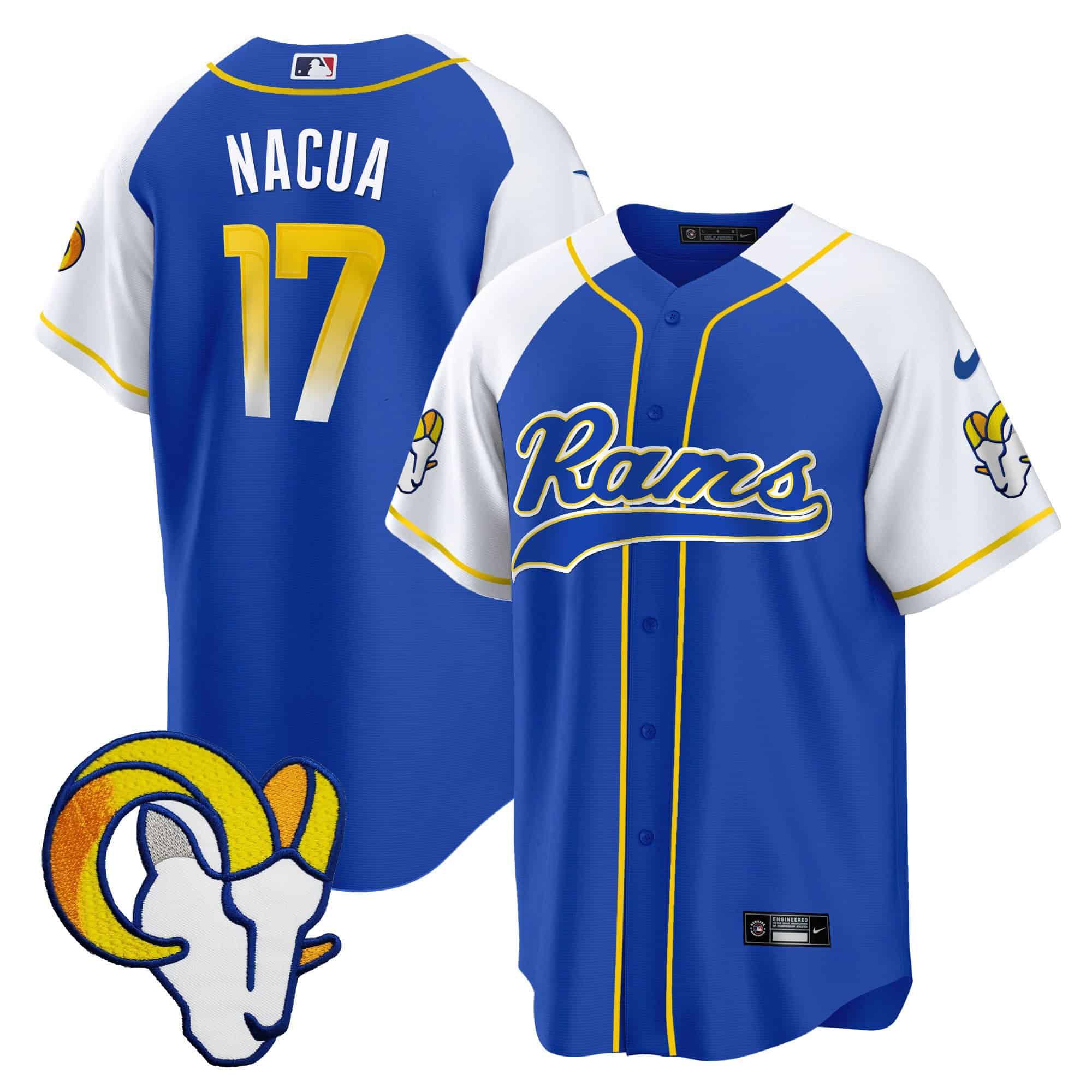 Men Los Angeles Rams #17 Nacua Blue 2024 Nike Baseball NFL Jersey->indianapolis colts->NFL Jersey